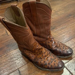 Tecovas ostrich leather pecan 9 1/2 EE